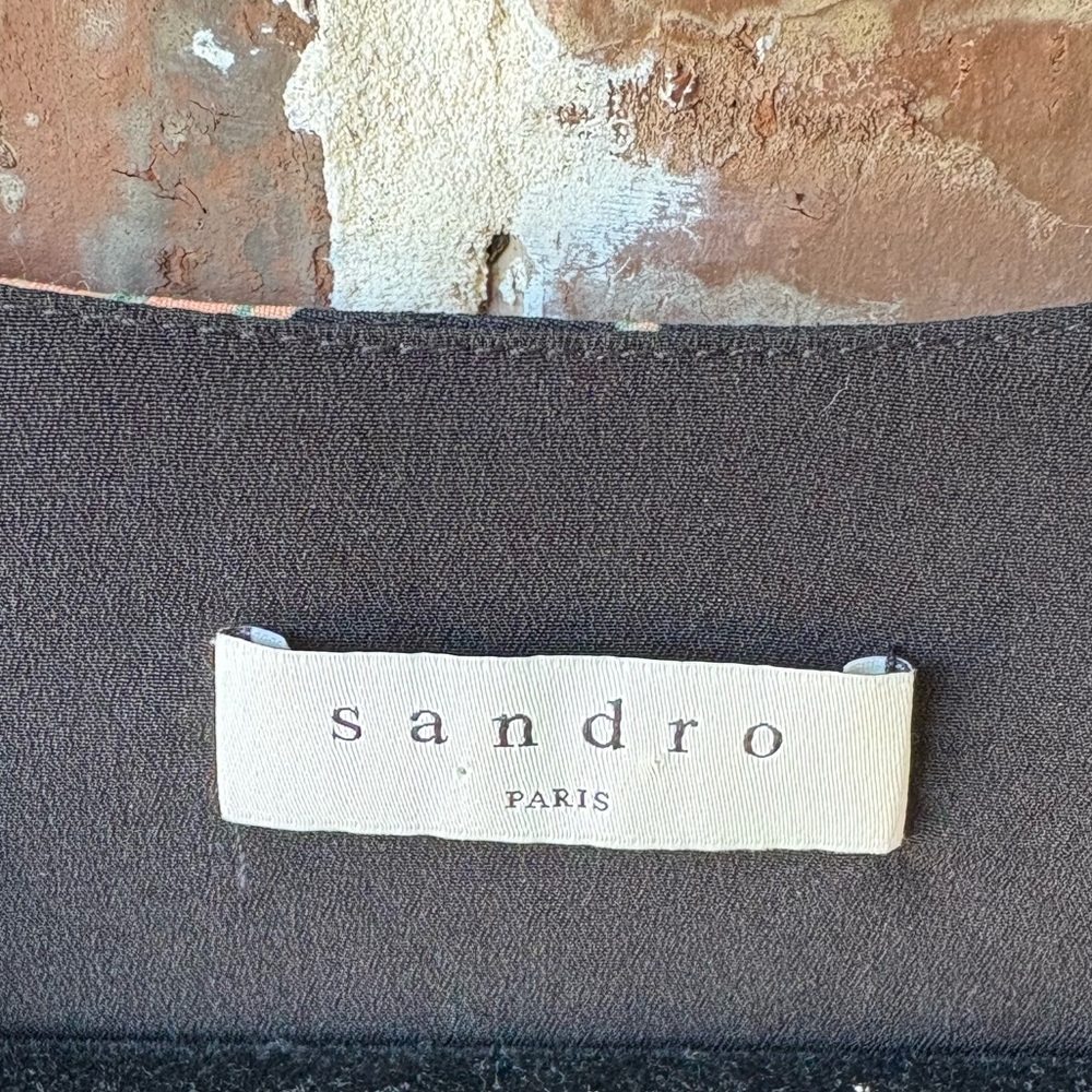 Sandro Bruni Asymmetric Floral Printed Mini Dress Size 6 - Picture 3 of 16